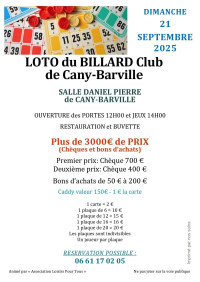 Loto du billard club