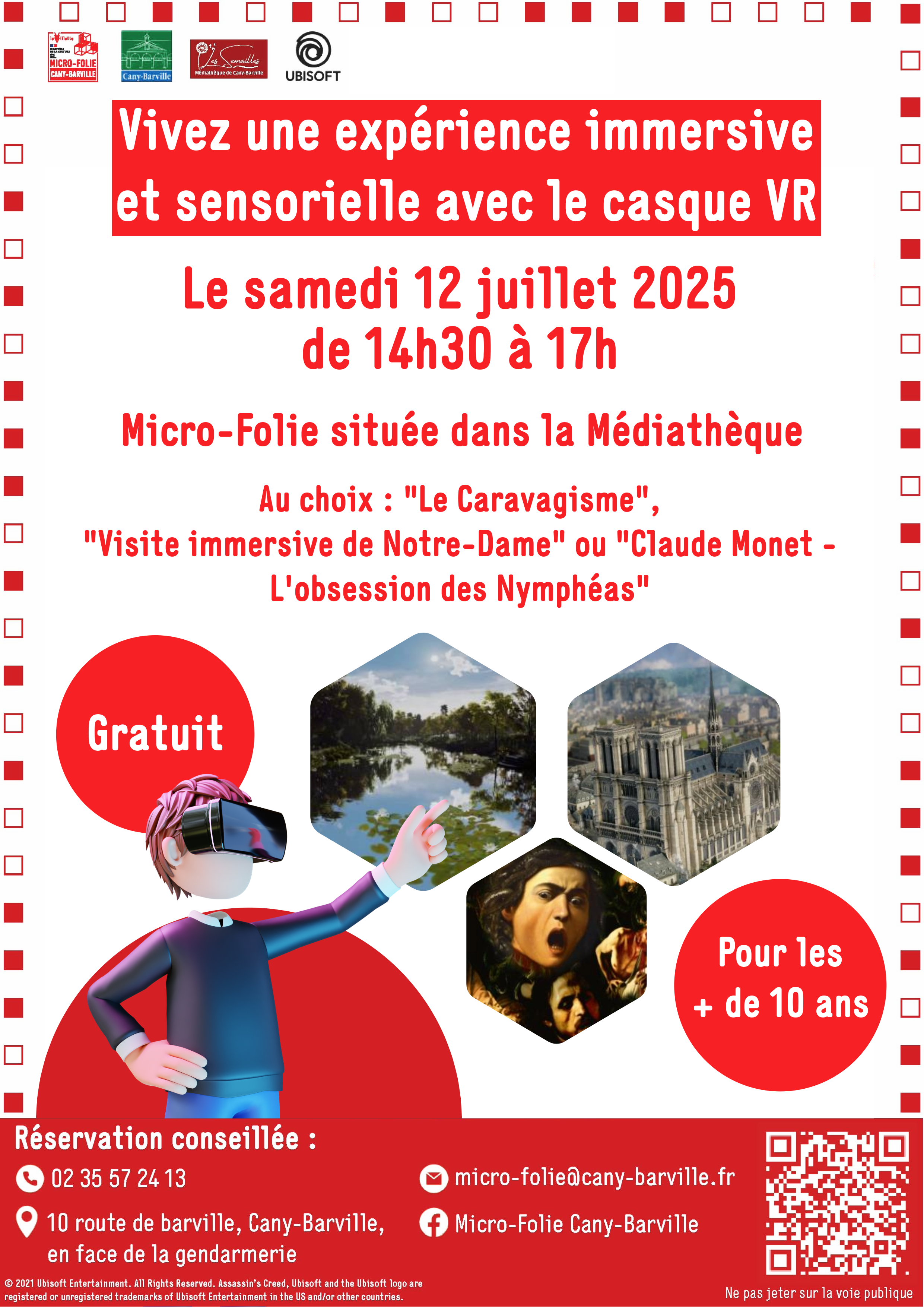Casque VR samedi 12 juillet