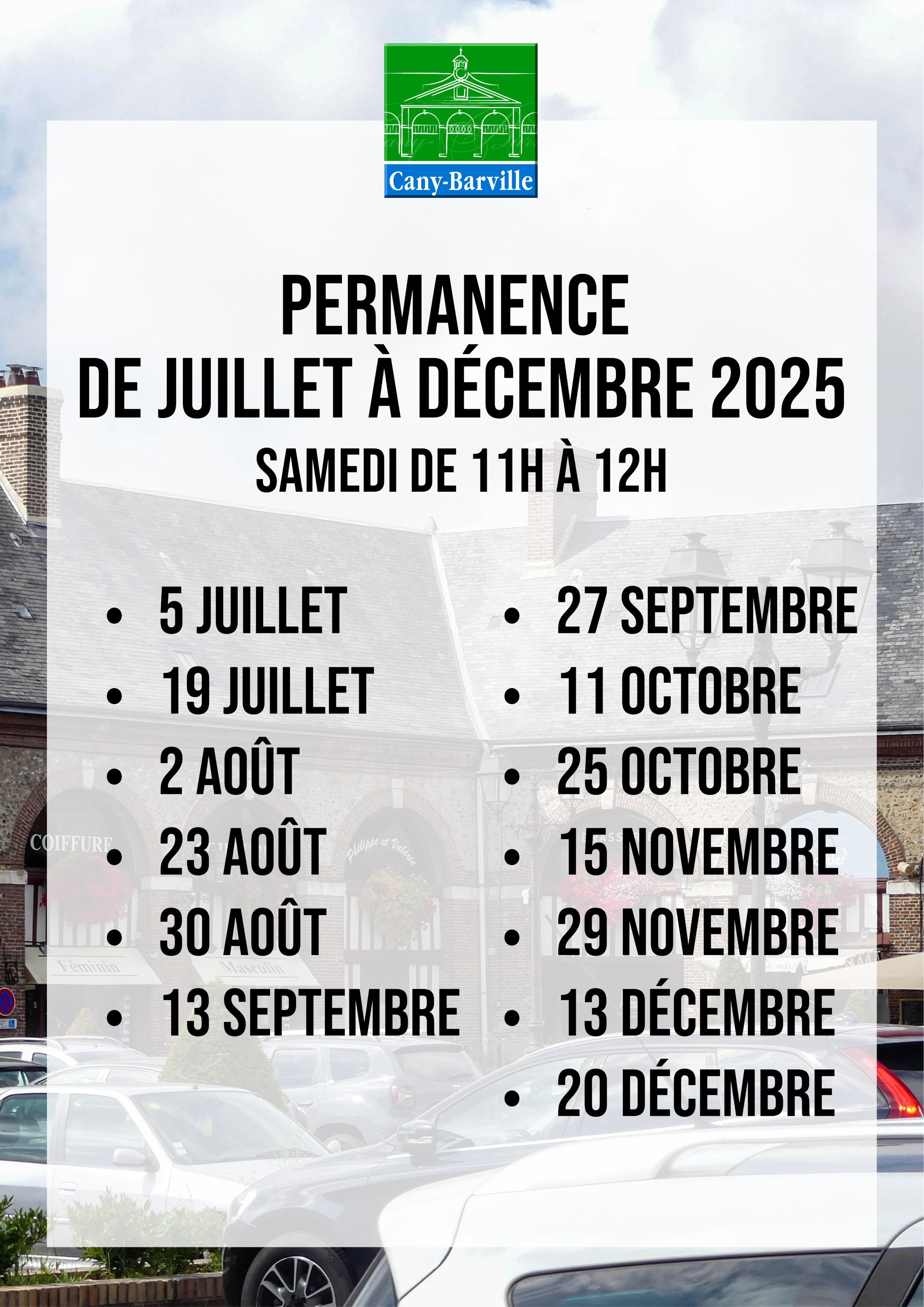 Permanences juillet à décembre 2025 1