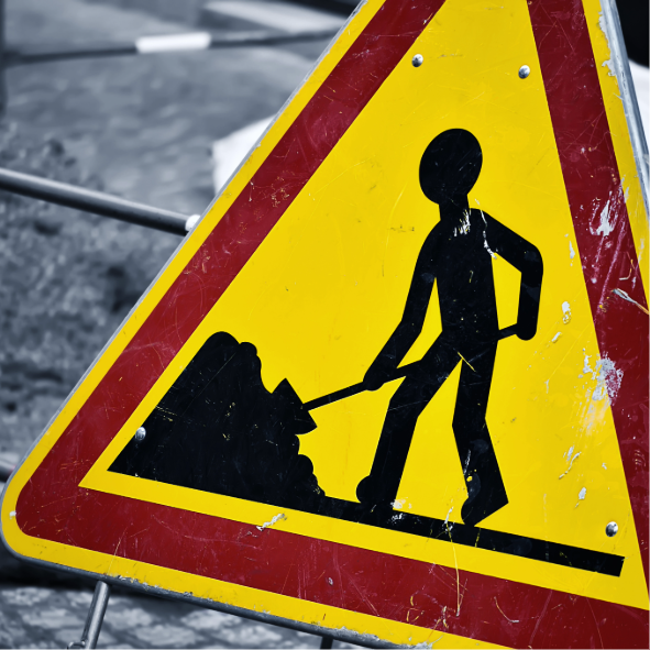 travaux Le carrefour des routes de Saint Valery et Veulettes