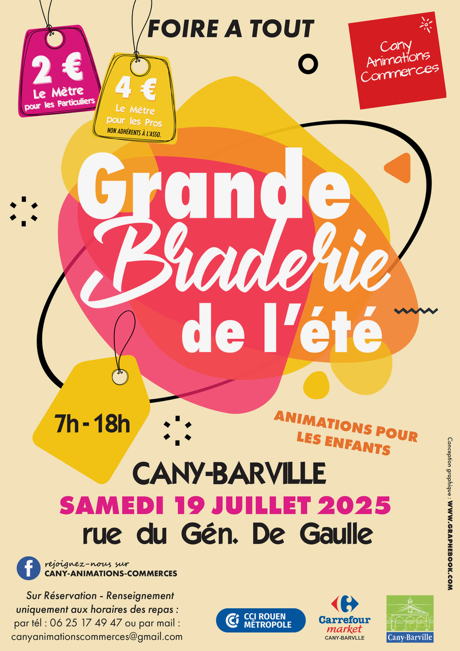 Braderie des commerçants : 19 juillet 2025