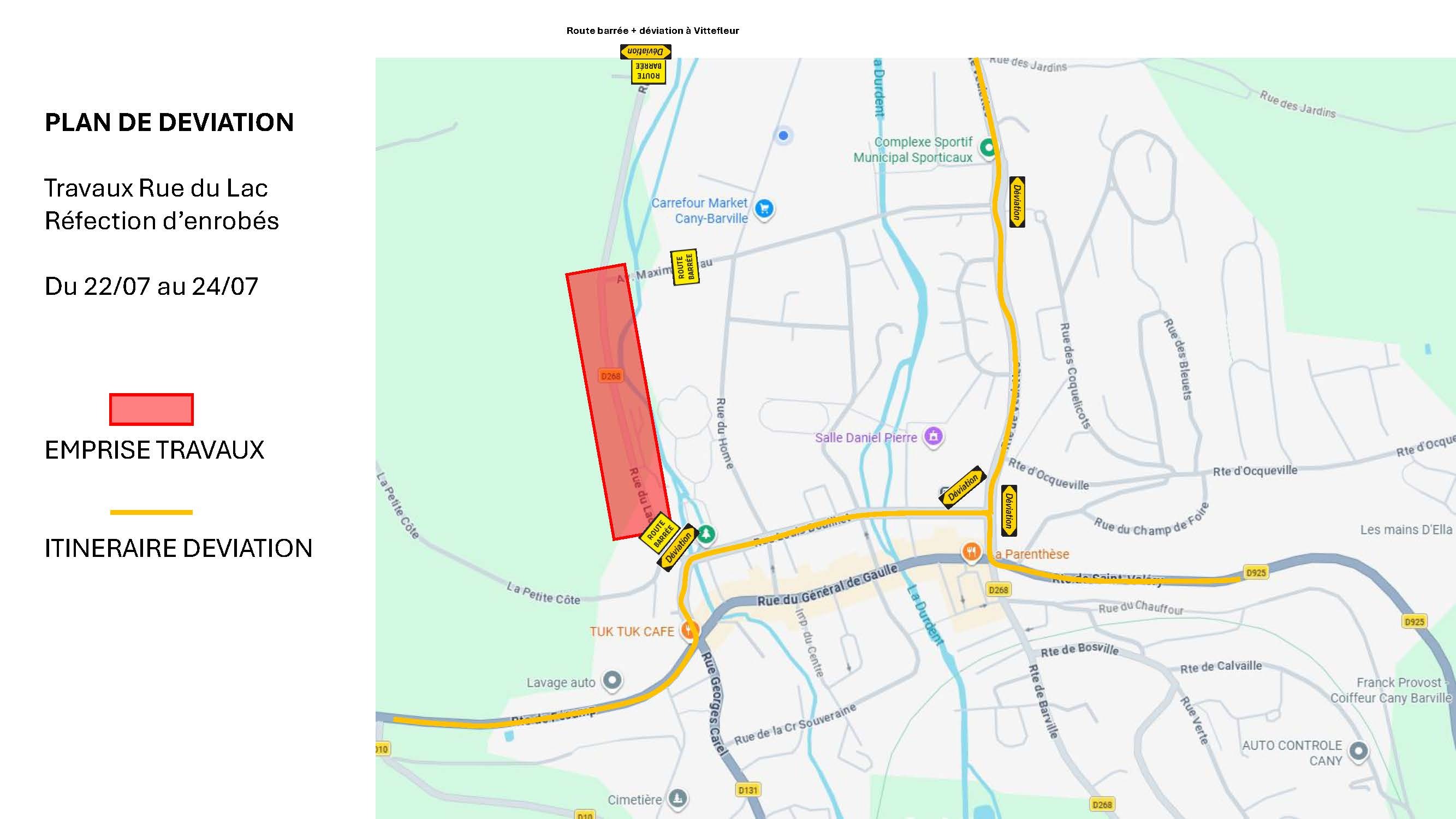 Plan de déviation Rue du Lac 002