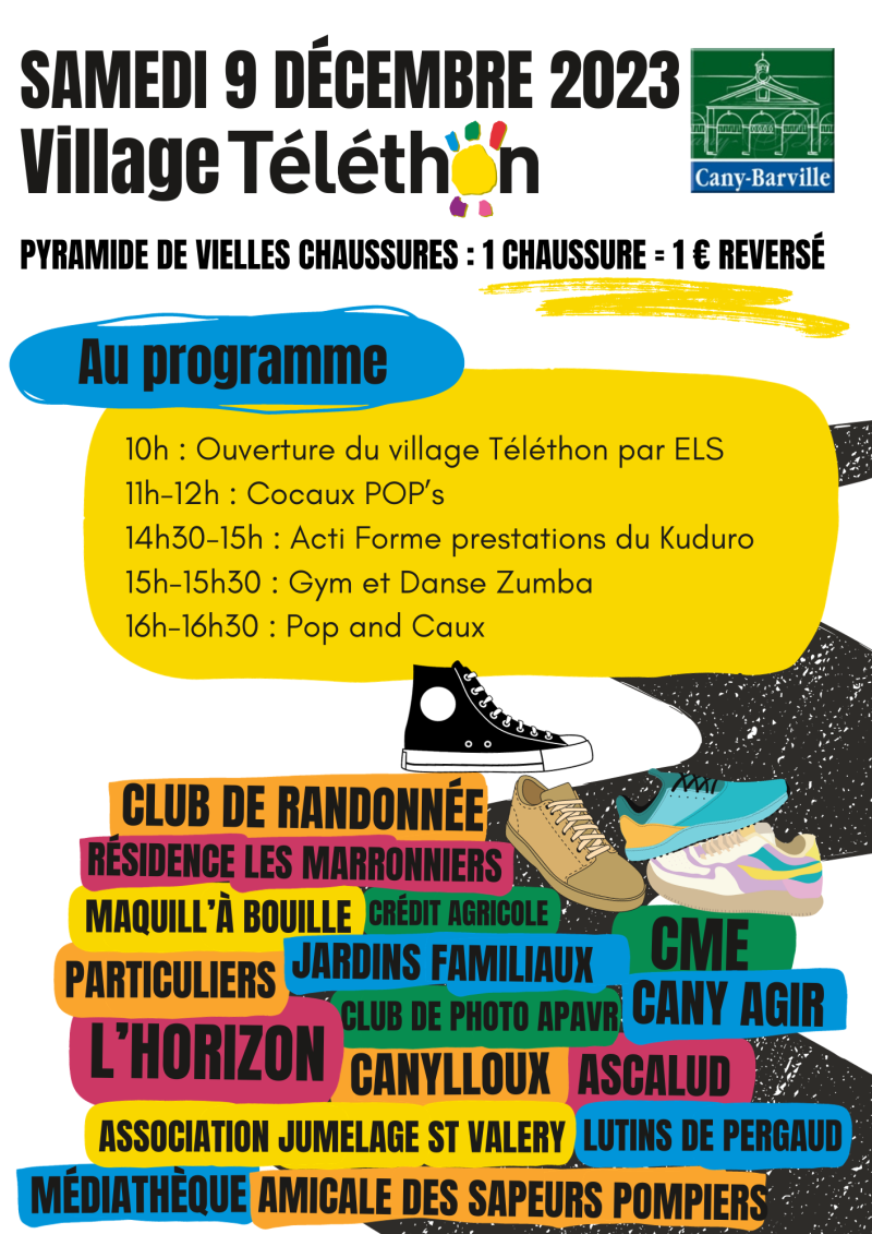 Village Téléthon 2023 : Samedi 9 décembre