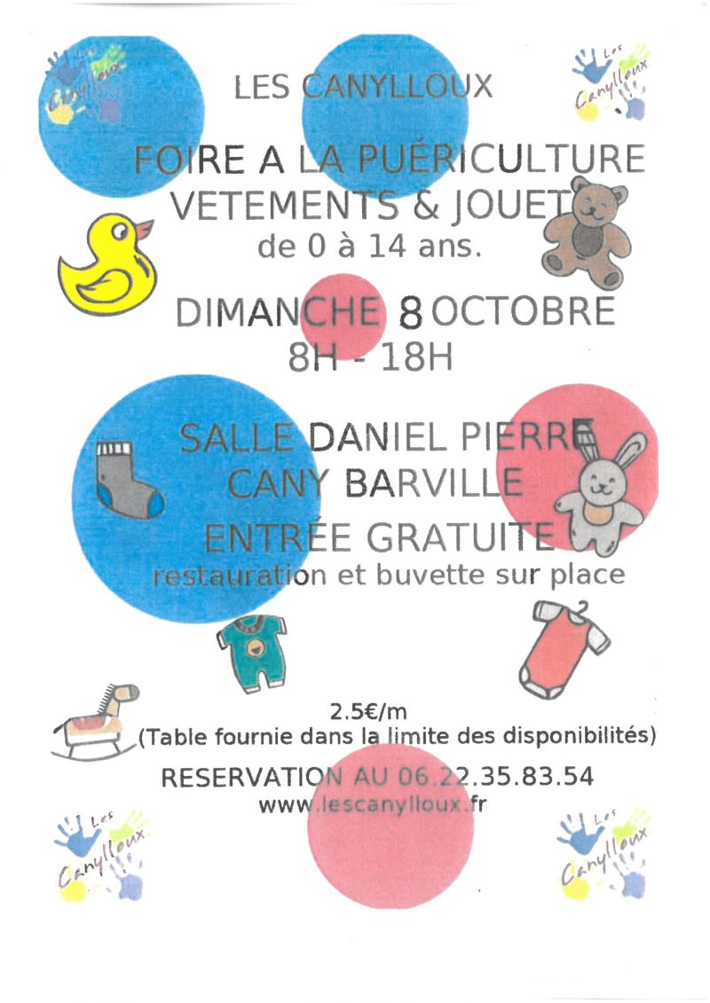 Foire à la puériculture le dimanche 8 octobre 2023